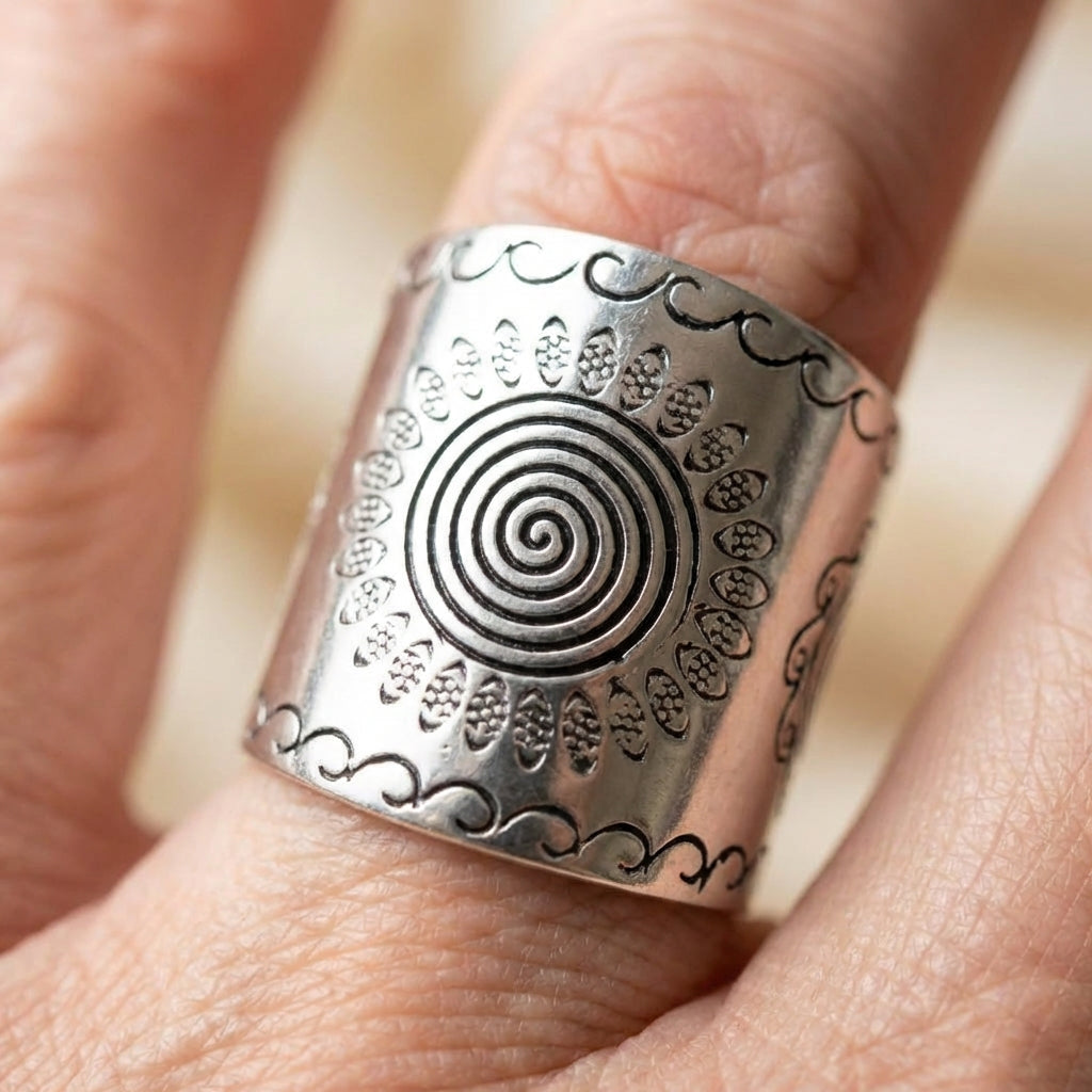 Vintage Spiral Silver Ring