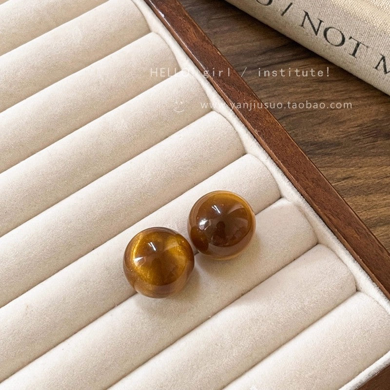 Vintage Tiger Eye Earrings