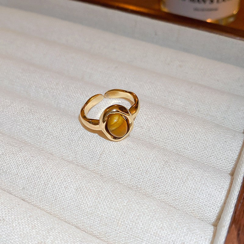 Vintage Tiger'S Eye Ring