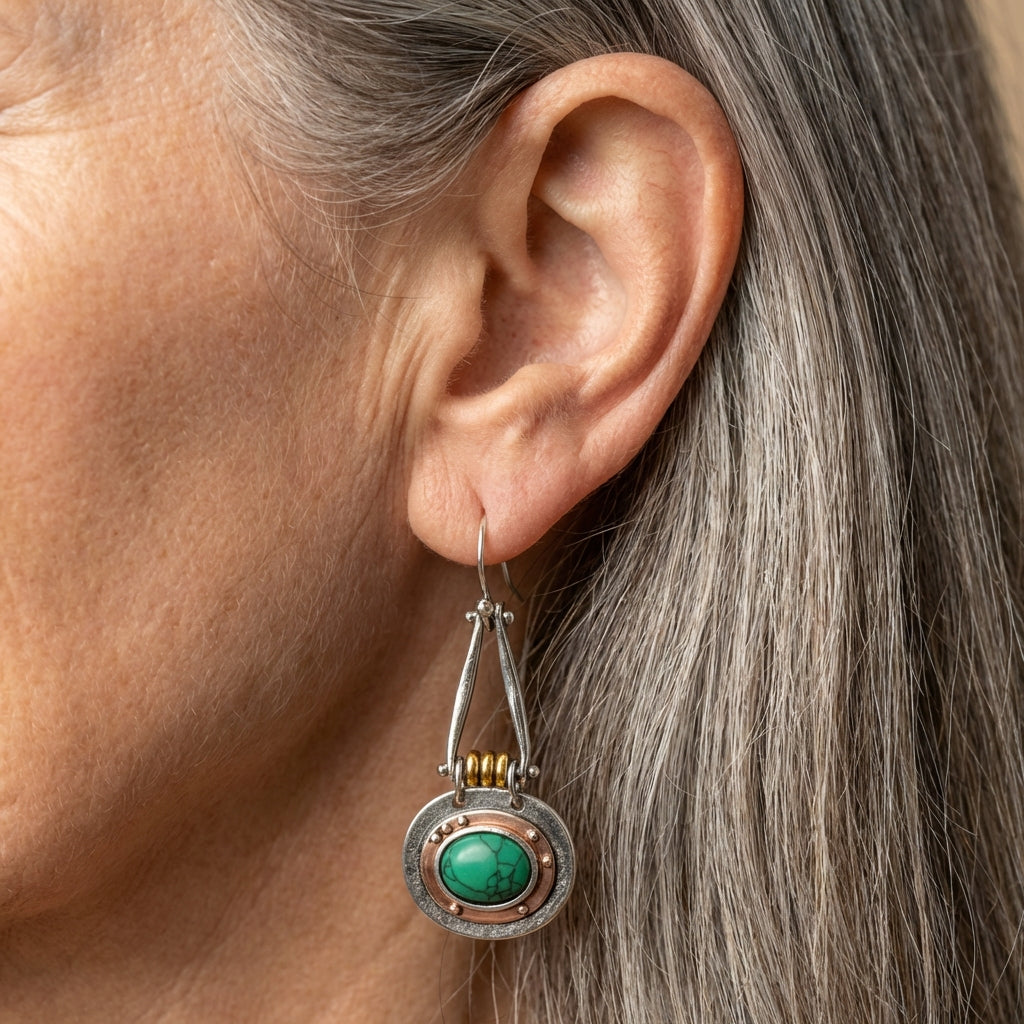 Vintage Turquoise Dangle Earrings