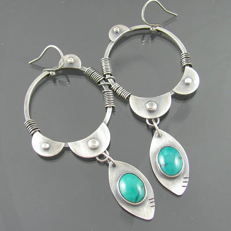 Vintage Turquoise Drop Earrings