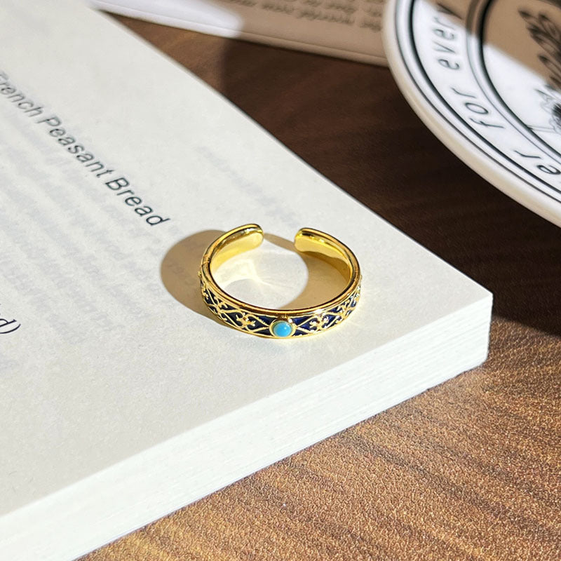 Vintage Turquoise Gold Ring