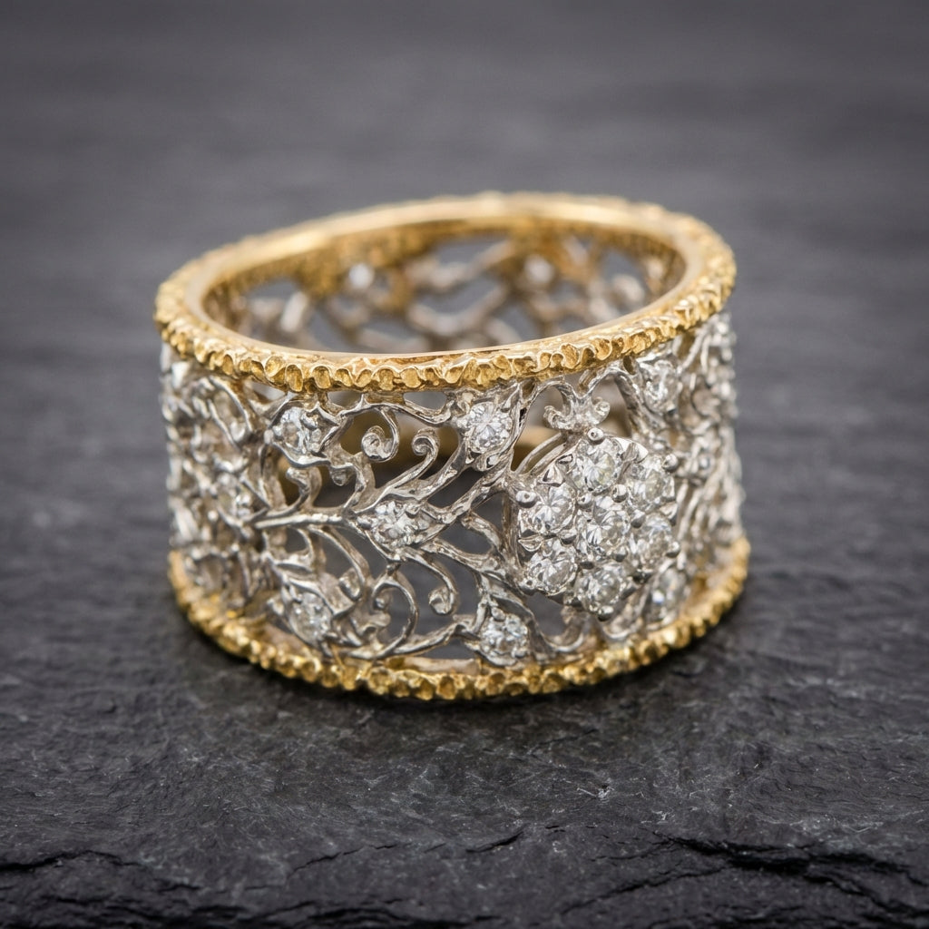 Vintage Zirconia Ivy Ring
