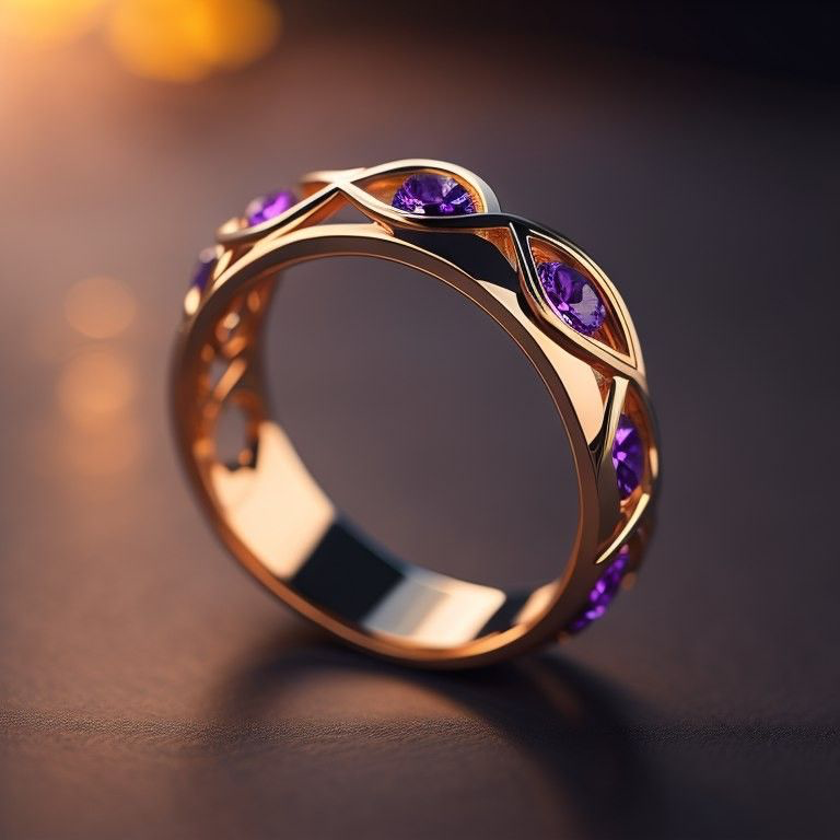 Amethyst Orbit Ring