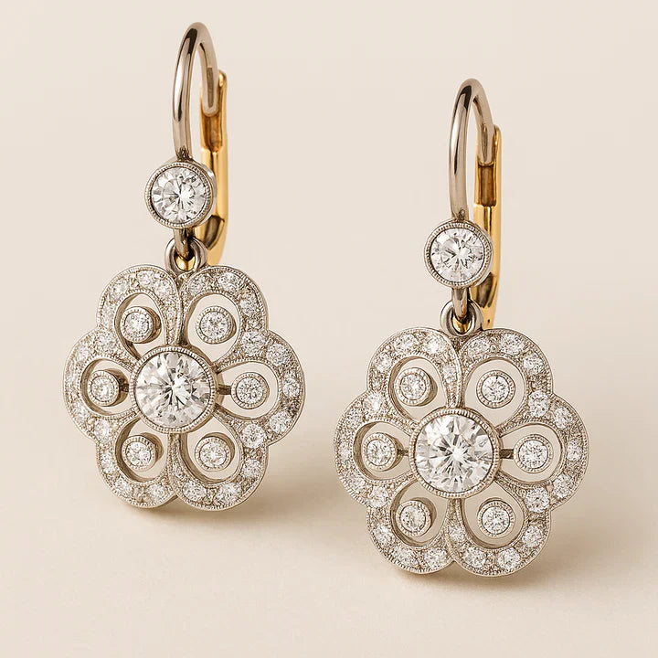 Vintage Crystal Mandala Earrings