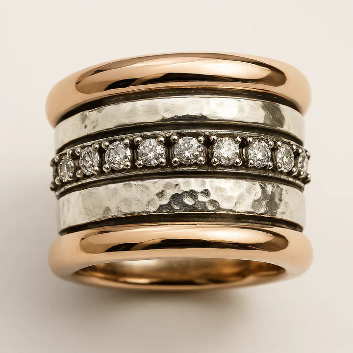Vintage Layered Thick Gold Ring