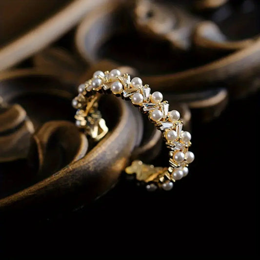 Pearl Trail Open Ring