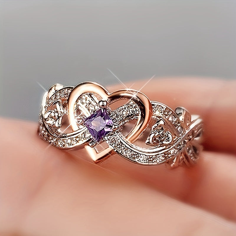 Vintage Silver & Gold Zirconia Ring