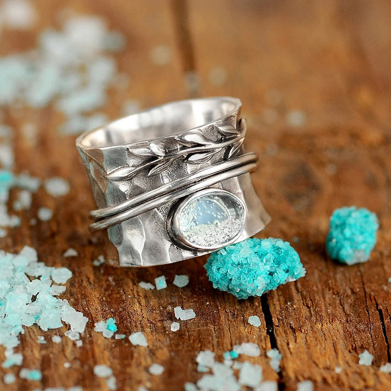 Vintage Inlaid Moonstone Ring