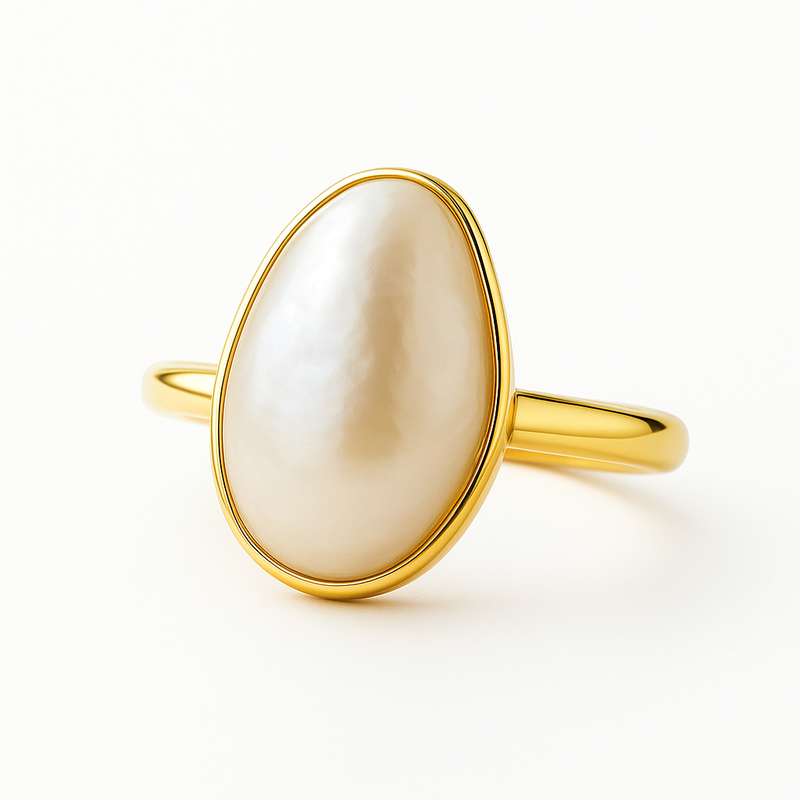 Baroque Pearl 14K Gold Ring