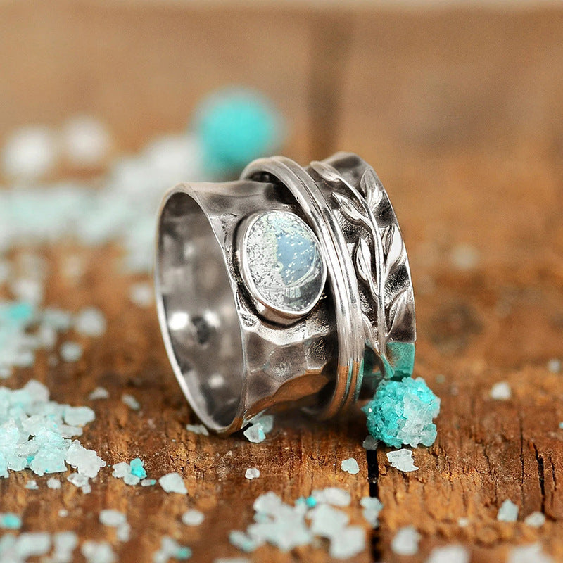 Vintage Inlaid Moonstone Ring