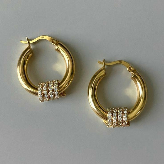 Bright Gold Hoop Earrings