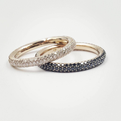 Pavé Eternity Band Duo