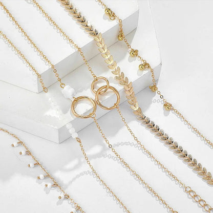 Pack Of Boho Gold Bracelets