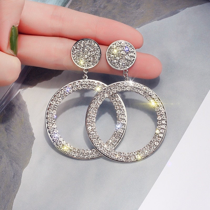 Zirconia Earrings In Gold And Silver