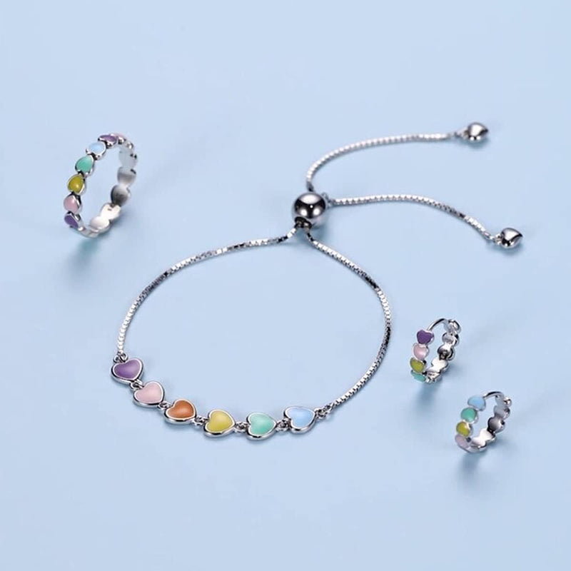 Sterling Silver Paw Print Bracelet – Adjustable Fit