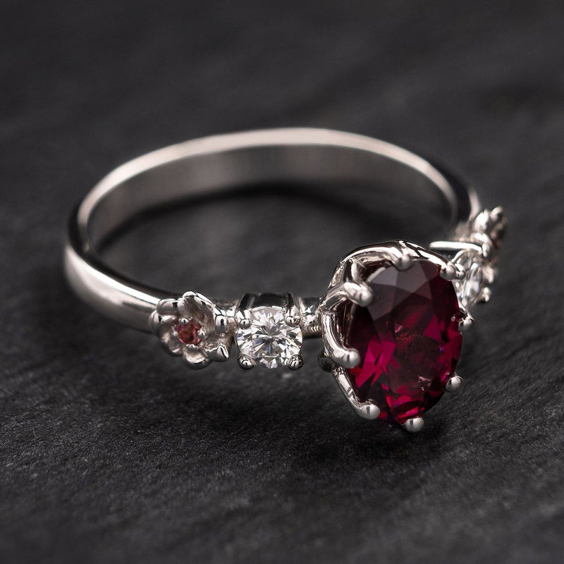 Crimson Heart Accent Ring