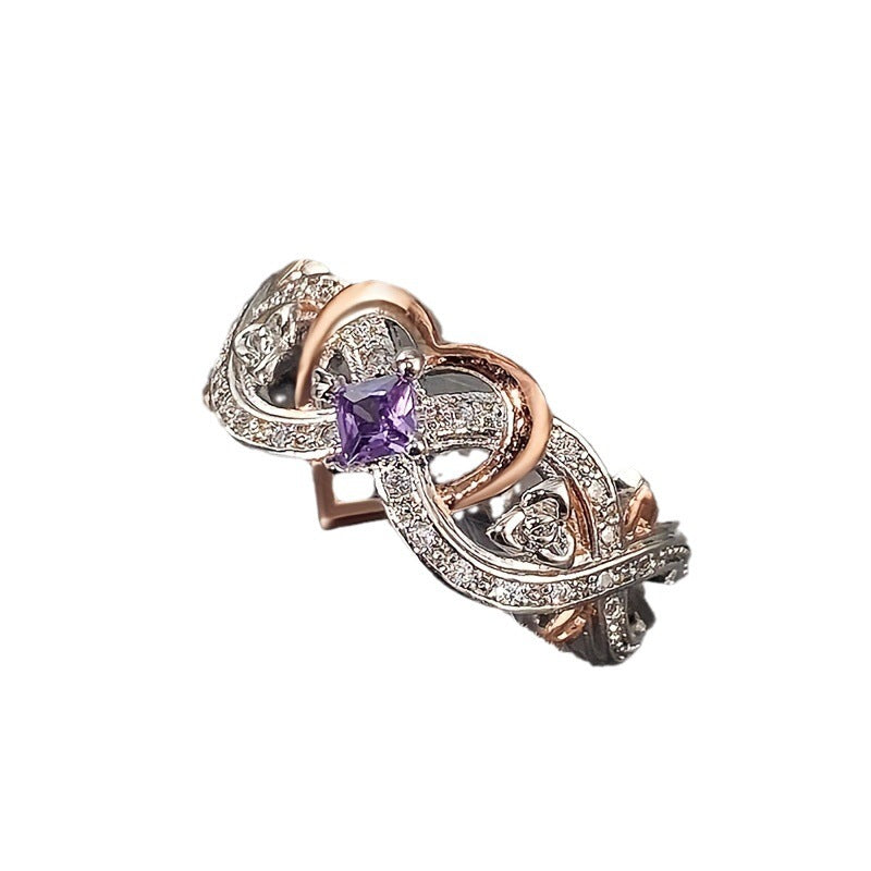 Vintage Silver & Gold Zirconia Ring