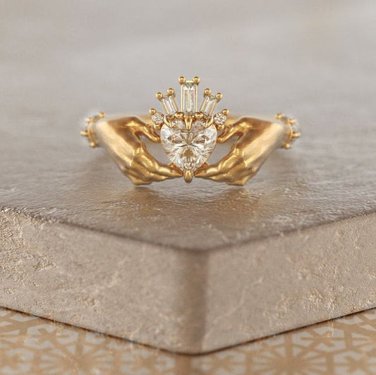 Crystal Heart Throne Ring