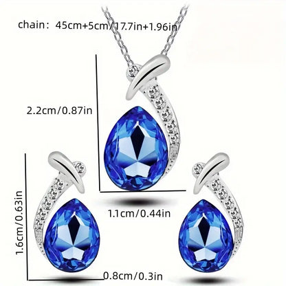 Elegant White Gold Mermaid Jewelry Set