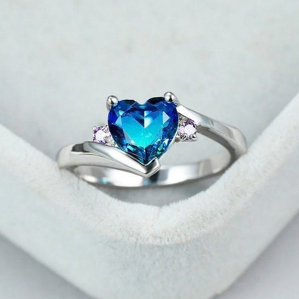 Blue Heart Promise Ring