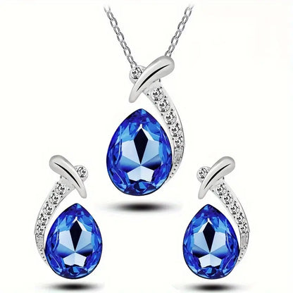 Elegant White Gold Mermaid Jewelry Set