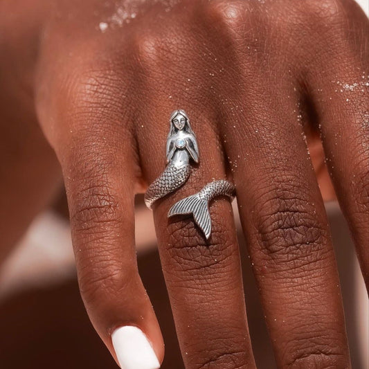 Mermaid Opal Silver Ring