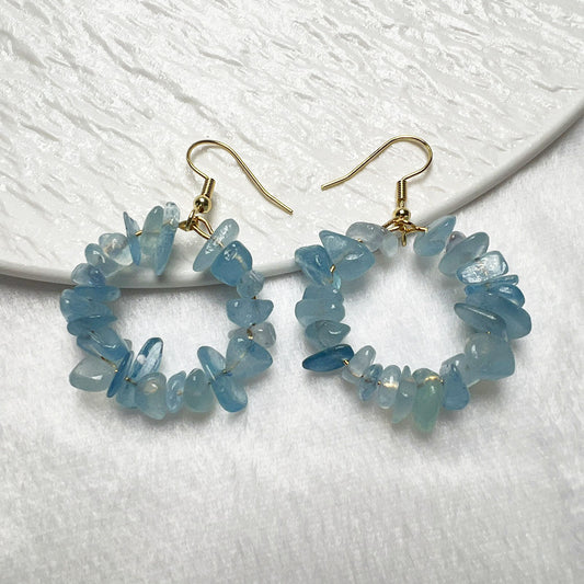 Aquamarine Chip Earrings
