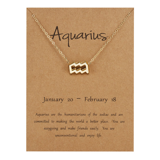 Aquarius Zodiac Necklace