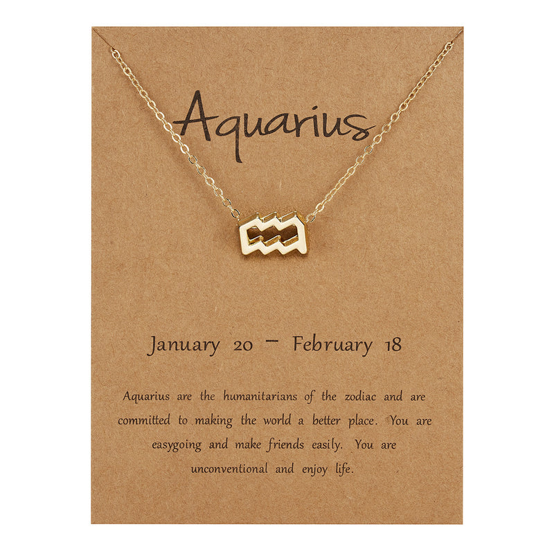Aquarius Zodiac Necklace
