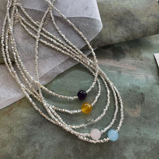 Beaded Gemstone Necklace