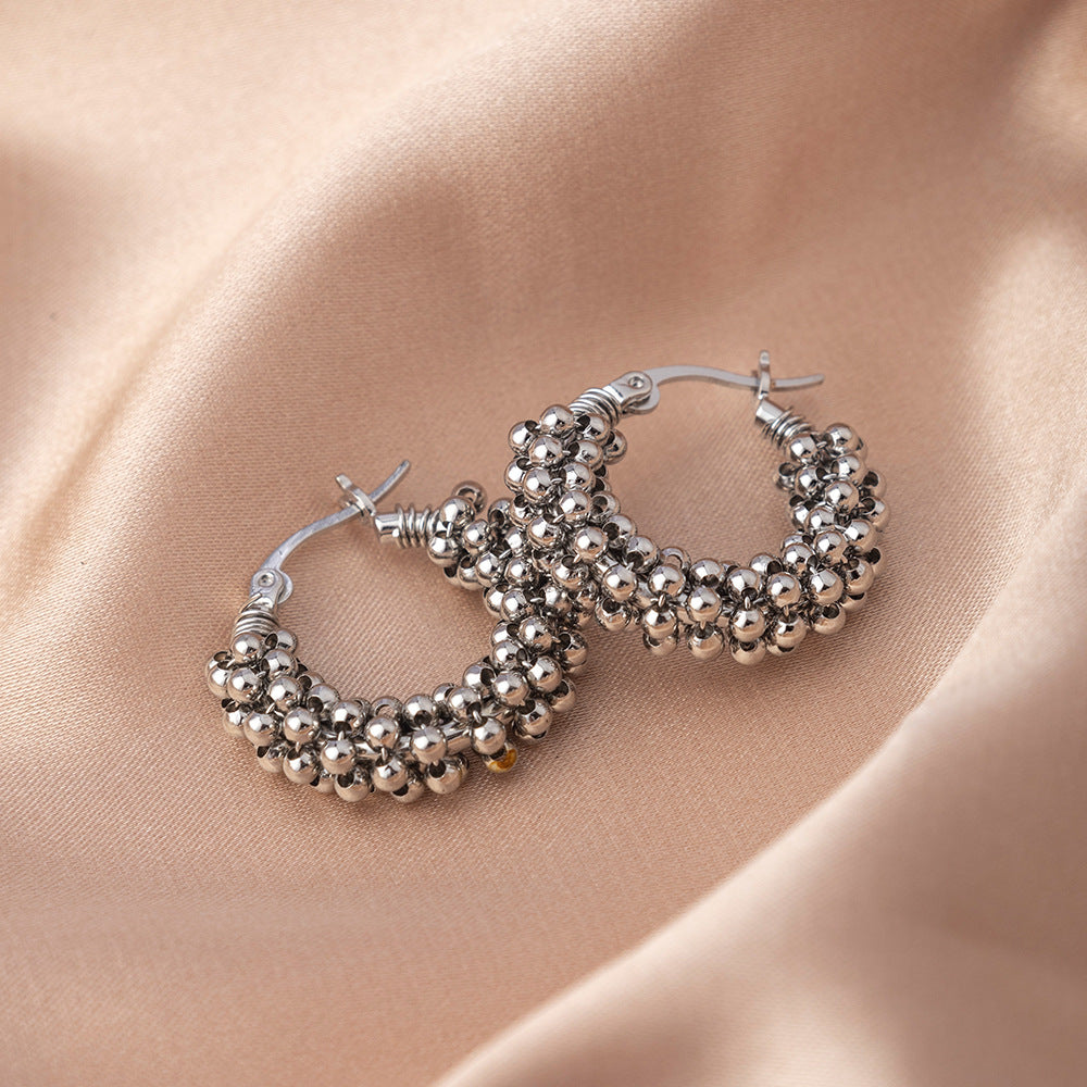 Beaded Hoop Earrings