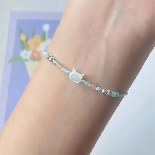 Beaded Moonstone Bracelet
