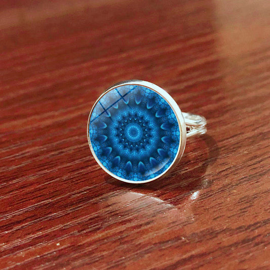 Blue Mandala Ring