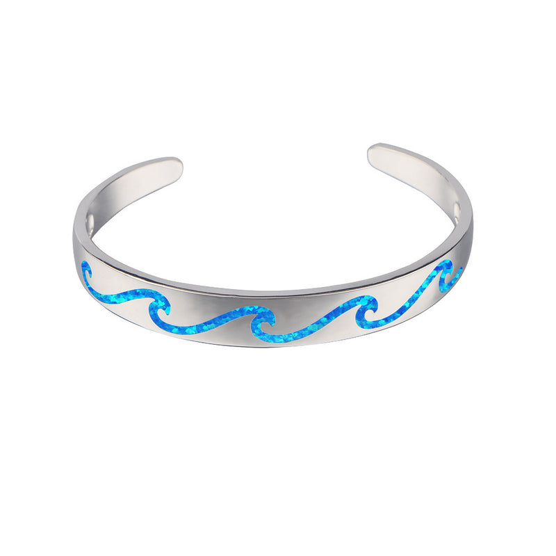 Blue Wave Cuff Bracelet
