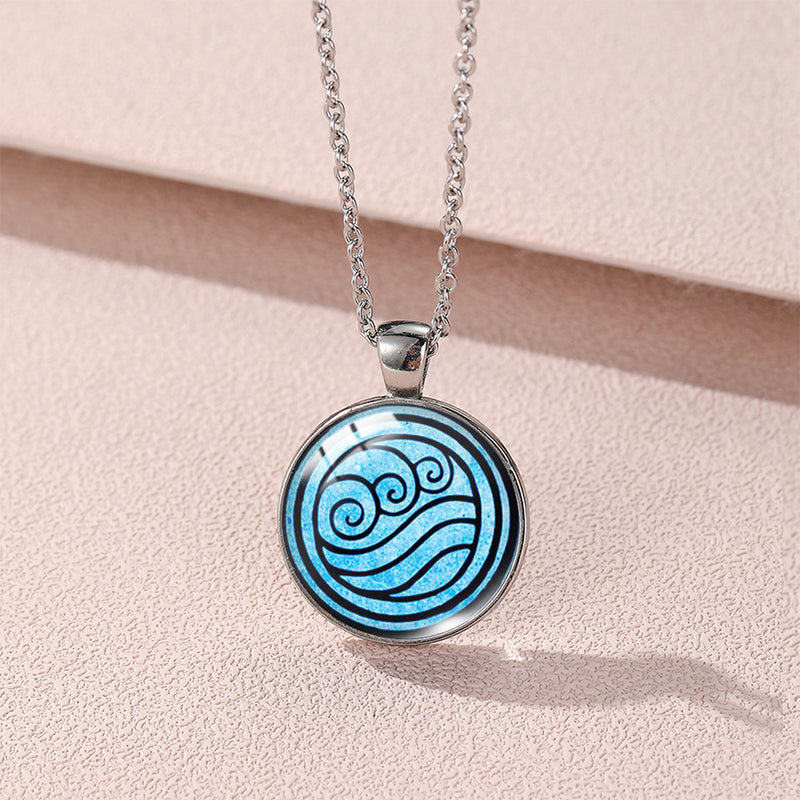 Blue Wave Pendant Necklace
