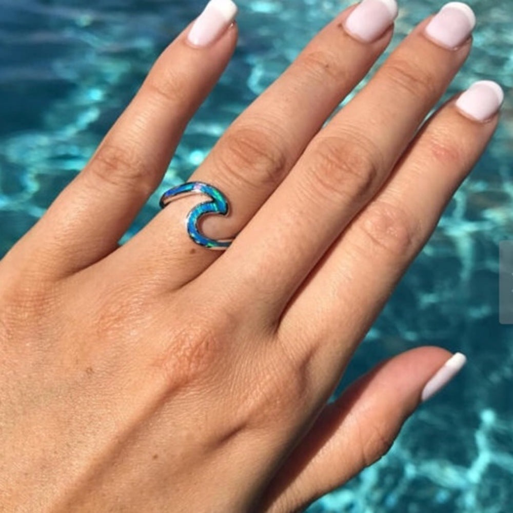 Blue Wave Ring