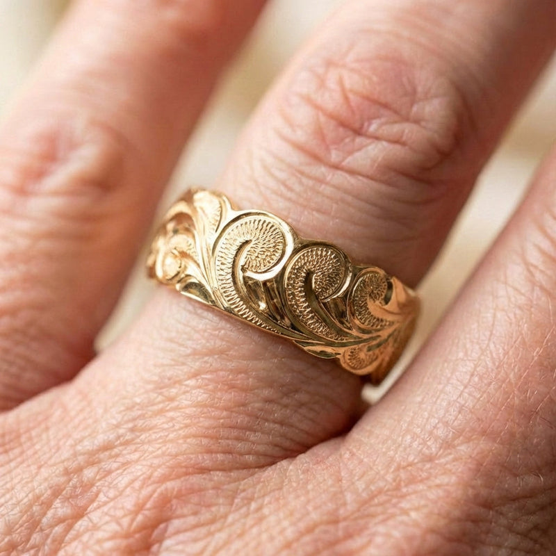 Bohemian Floral Gold Ring