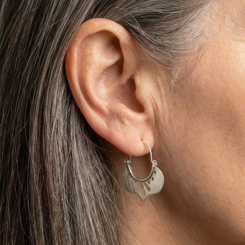 Bohemian Heart Hoop Earrings