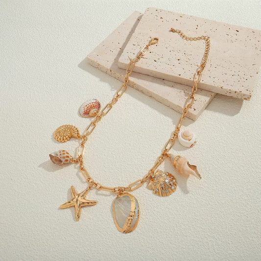 Bohemian Shell Charm Necklace