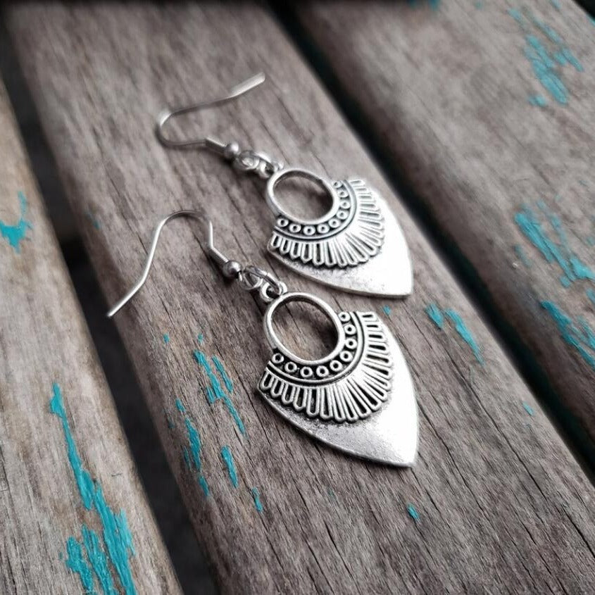 Bohemian Silver Earrings