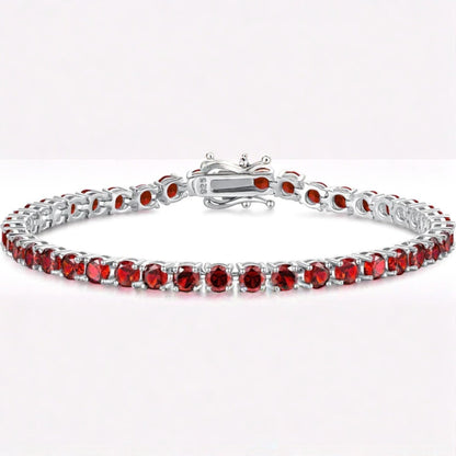 White Gold Ruby Tennis Bracelet