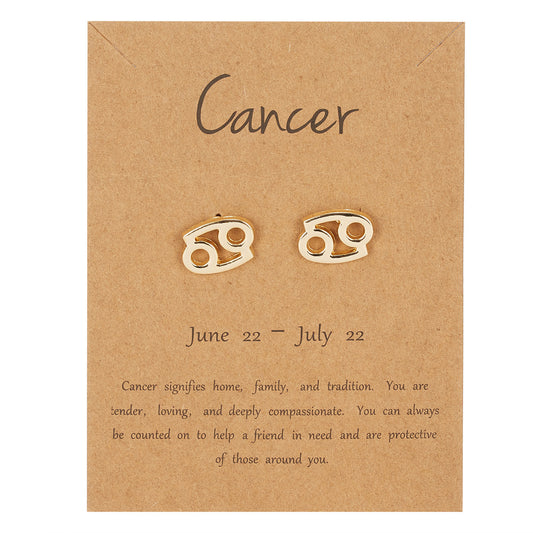 Cancer Zodiac Earrings
