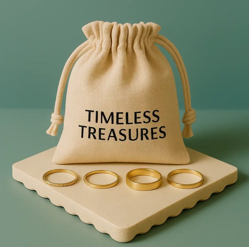 Silver Golden Threads Ring