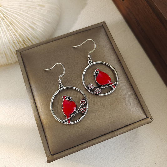 Cardinal Bird Earrings