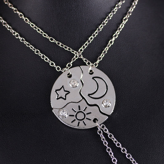 Celestial Moon Star Necklace