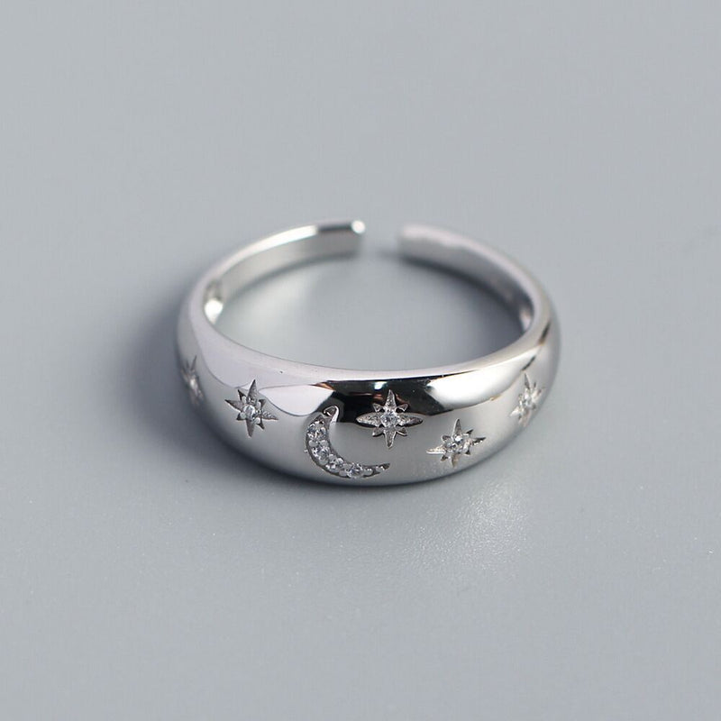 Celestial Moon Star Ring
