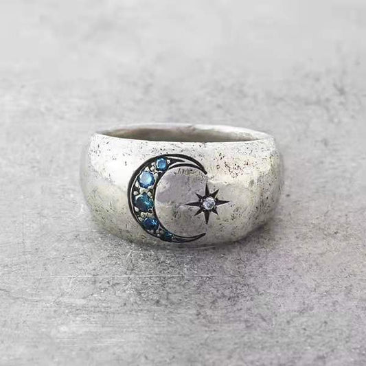 Celestial Moon Star Ring