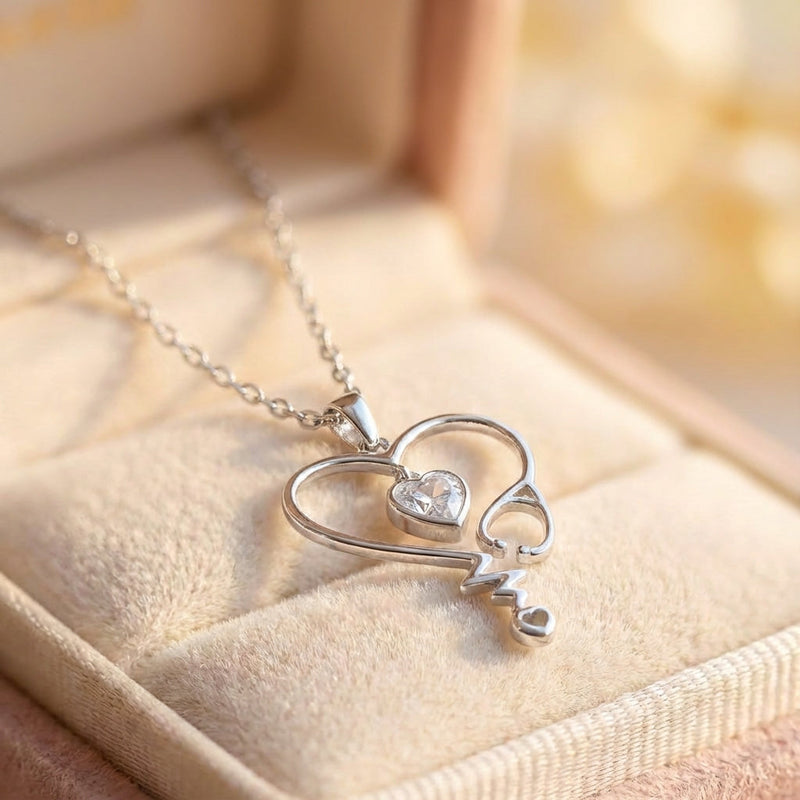 Chic Designed Love Pendant Silver Necklace