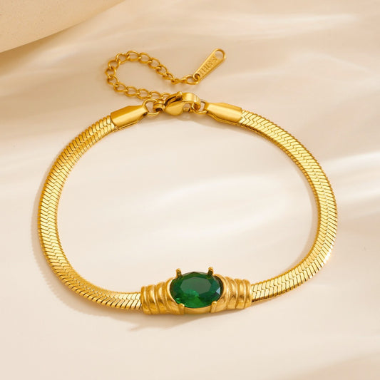 Classic Emerald Gold Bracelet
